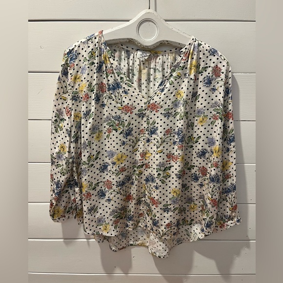 📍Floral Polka Dot Blouse - dRA for Anthropologie (Size S)🌸 - Picture 1 of 7